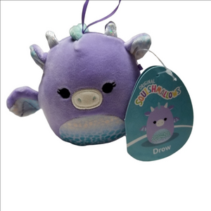 3.5 Inch Purple Drow The Dragon Squishmallow Excellent Used Condition